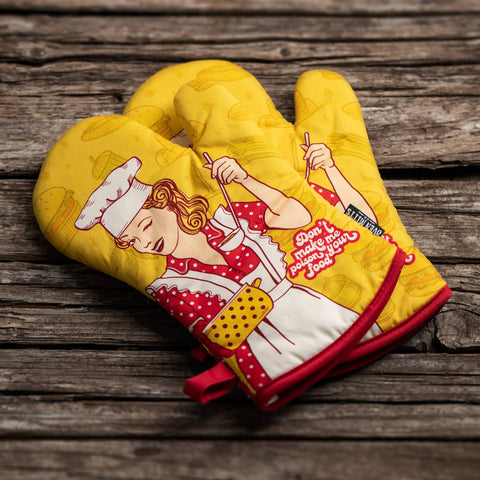 Zapps Clothing - Don't Make Me Poison Your Food Oven Mitts And Potholder Set