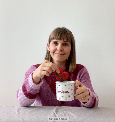 TOGETHER MUG - Porcelain mug with writing