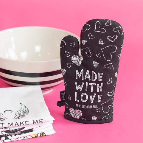 Made With Love  | Funny Oven Mitts *LAST CHANCE*