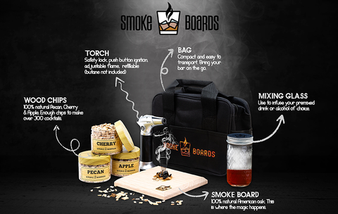 Smoke Boards 7 Piece Smoked Cocktail Kit