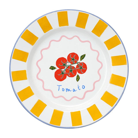 Tomato Enamel Plate | 25cm