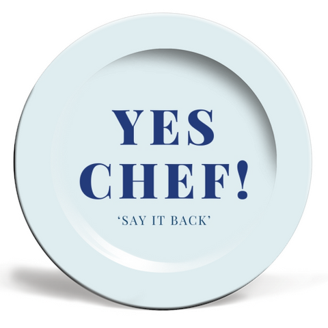 Plates 'YES CHEF!' by Lilly Rose