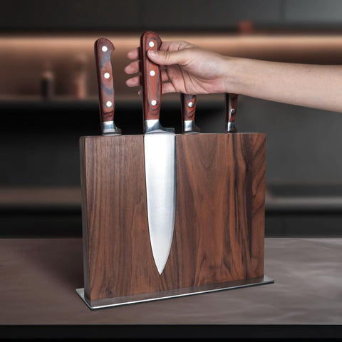 Walnut Knife Block