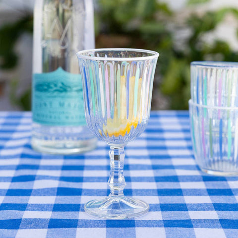 Blue & White Fabric Gingham Tablecloth | Spring | Summer |