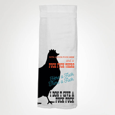 With A Fuck Fuck Here | Funny Kitchen Towels