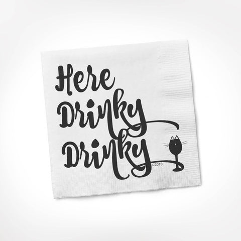 Here Drinky Drinky | Funny Napkins