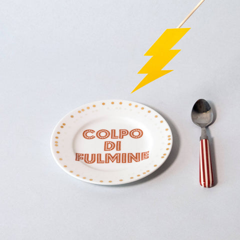 THUNDERBOLT - Written porcelain plate