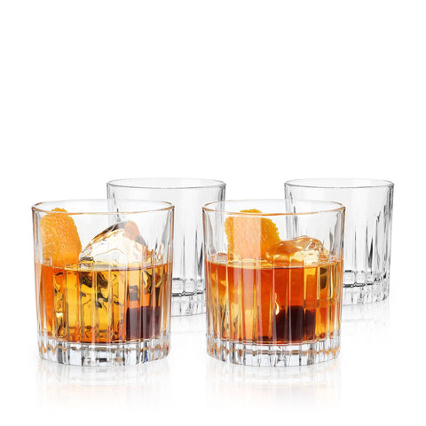 Viski - Reserve Milo European Crystal Lowball Glasses - Set of 4