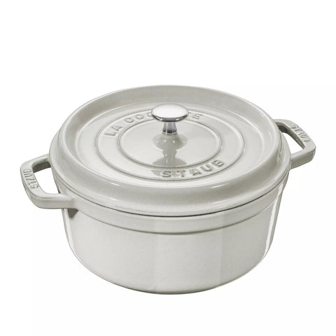 Staub - 2.75-qt Round Cocotte - White Truffle