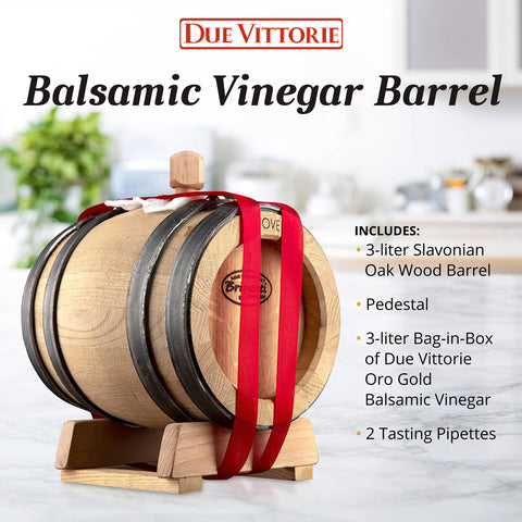 Due Vittorie - Oro gold Balsamic vinegar in a barrel 3L