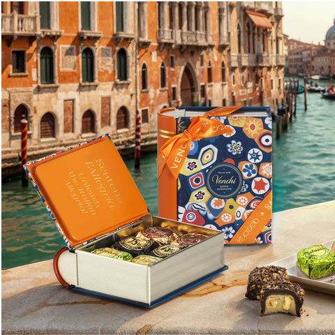 Murrine Mini Book Box - Assorted Gourmet Italian Chocolate