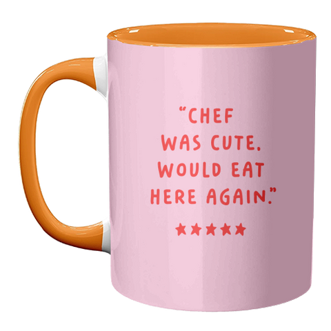 Mugs 'Chef Was Cute Kitchen Decor Print'