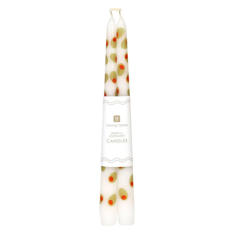 Olive Taper Dinner Candles