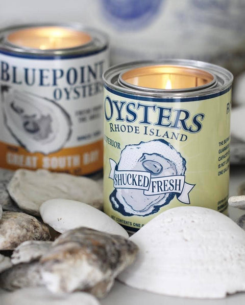 Vintage Blue Point Oyster Style Candle