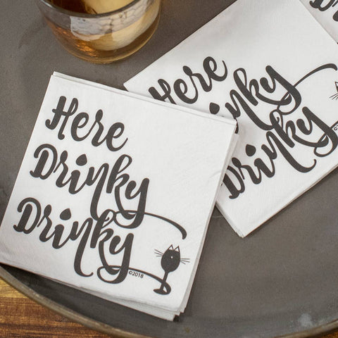 Here Drinky Drinky | Funny Napkins