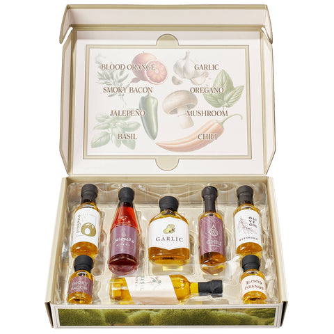 Olive Oil Gourmet Sampler Gift Set of 8 - Extra-Virgin