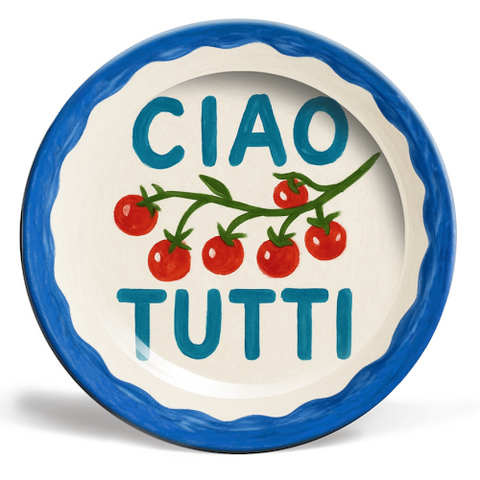 Plates 'Ciao Tutti' by Ms Doodle