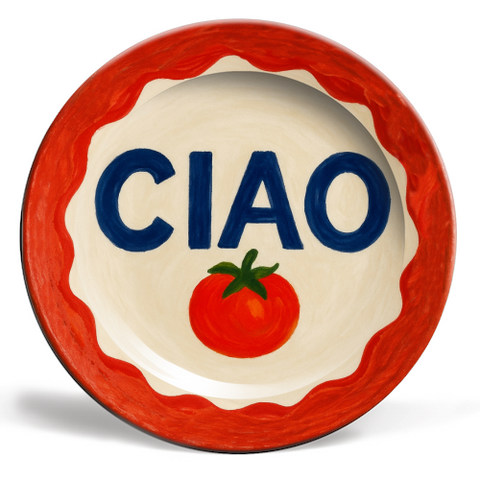 Plates 'Ciao Tomato' by Ms Doodle