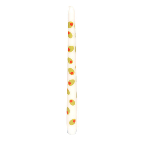 Olive Taper Dinner Candles