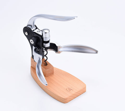 Lever corkscrew on stand