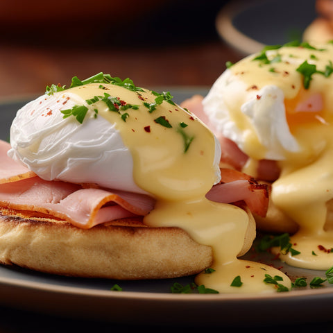 Eggs Benedict w/ Homemade English Muffins