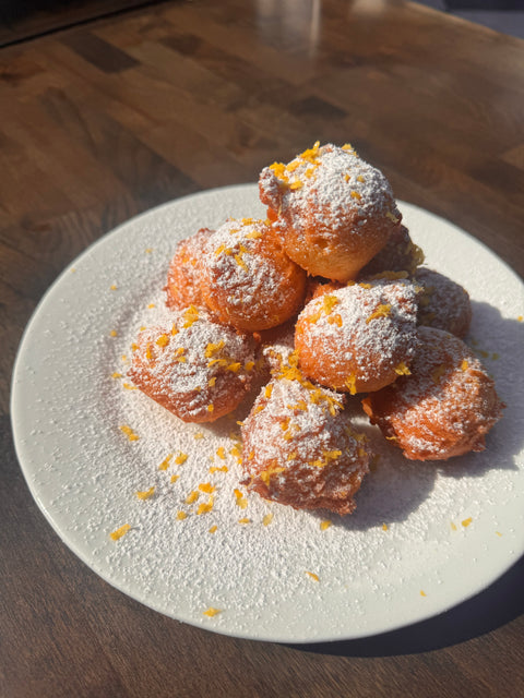 DATE NIGHT :  Chicken Scarpariello, Escarole & Beans and Lemon Ricotta Zeppoli