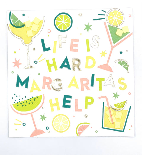 Cocktail Napkins | Margaritas Help - Foil - 20ct