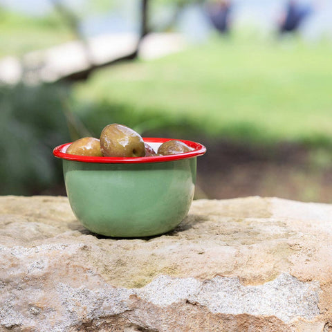 Olive Enamel Bowl | 10cm