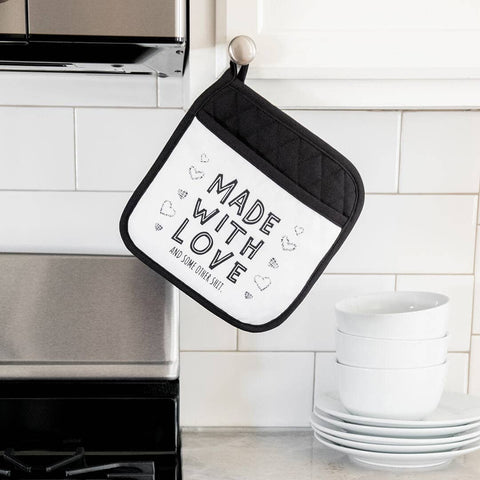 Made With Love | Funny Potholders