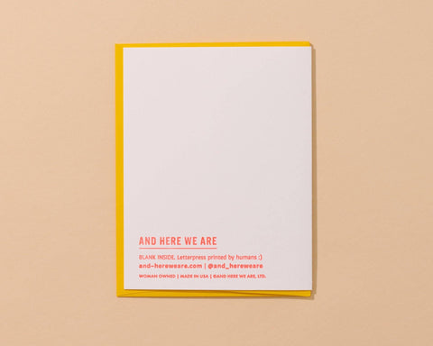 Happy Birthday Hottie Letterpress Card - Hot Dog