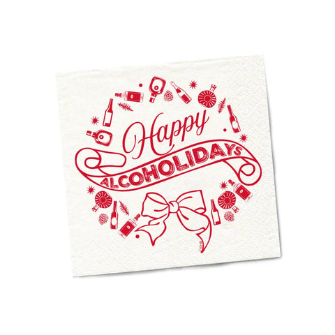 Happy Alcoholidays | Holiday Christmas Napkins