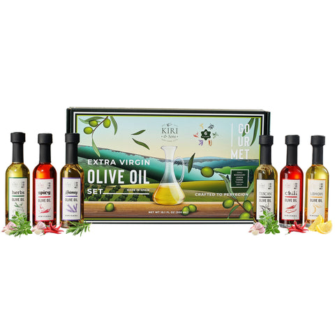 Olive Oil Gourmet Sampler Gift Set of 6 - Extra-Virgin