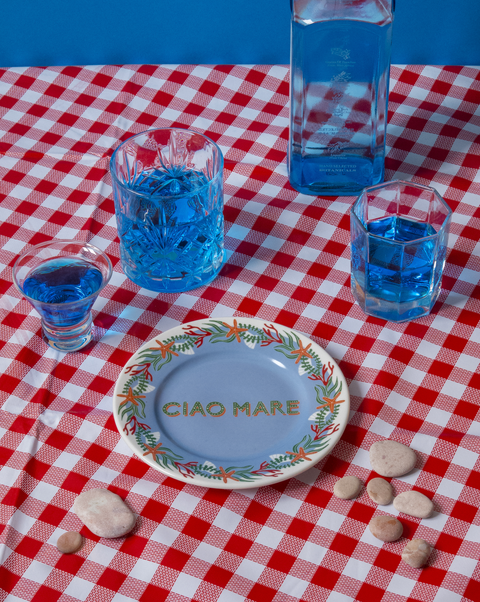 CIAO MARE - Porcelain plate with writing