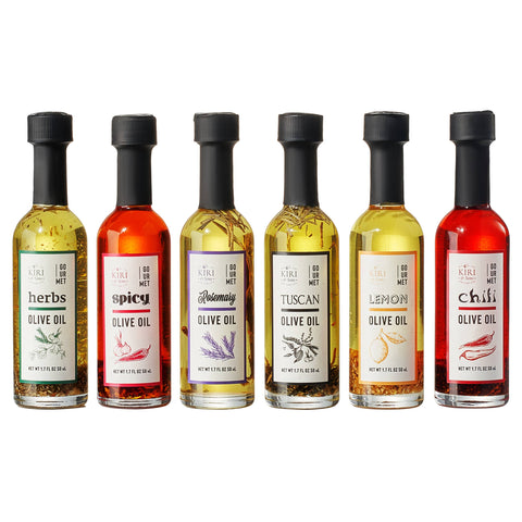 Olive Oil Gourmet Sampler Gift Set of 6 - Extra-Virgin