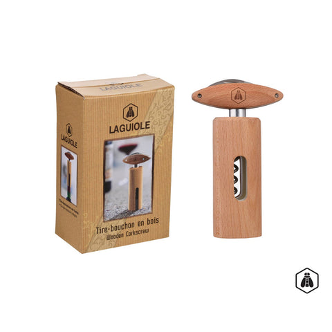 LAGUIOLE- Corkscrew With Rotating Wooden Handle