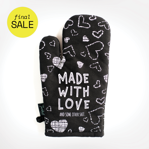 Made With Love  | Funny Oven Mitts *LAST CHANCE*