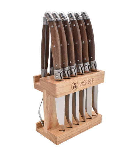 Laguiole Heritage Set of 6 knives and 6 forks Walnut wood