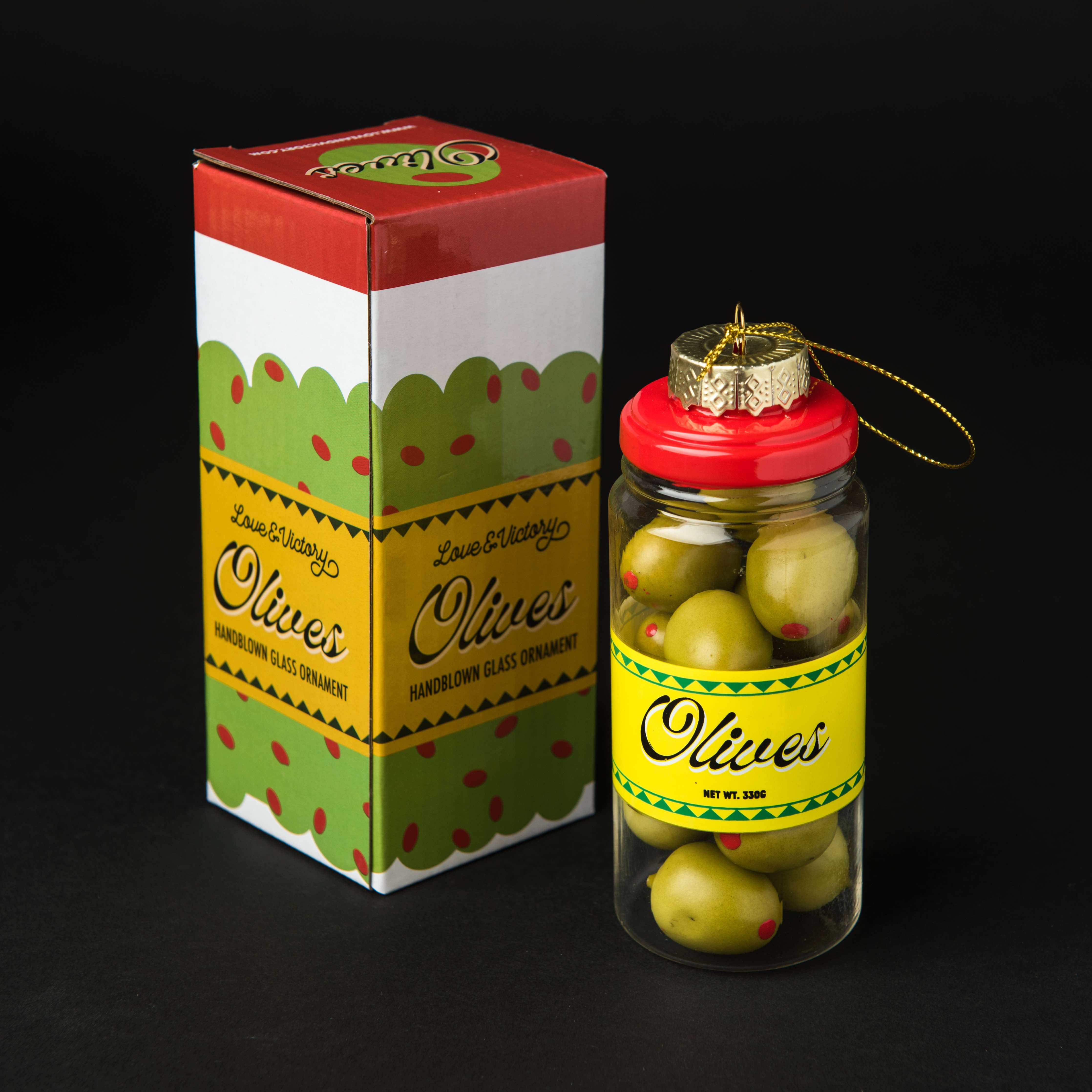 Love & Victory Olive Jar Holiday Ornament - Thumbnail 2
