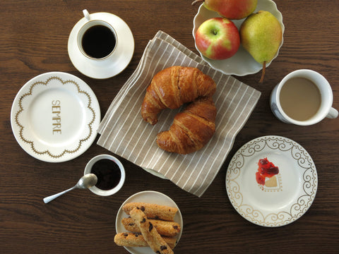 ALWAYS - Porcelain plate with gold writing