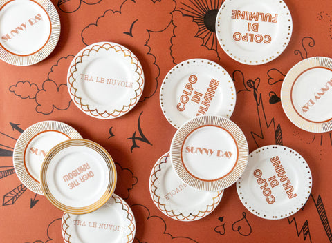 THUNDERBOLT - Written porcelain plate