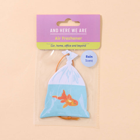 Goldfish in a Bag Air Freshener - Rain Scent - Fathers Day Gift Mothers Day Spring Easter