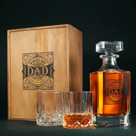 Gift for Dad Whiskey Decanter Gift Set | 730mL