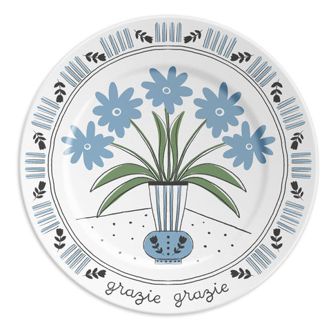 THANK YOU THANK YOU - Plate with floral design