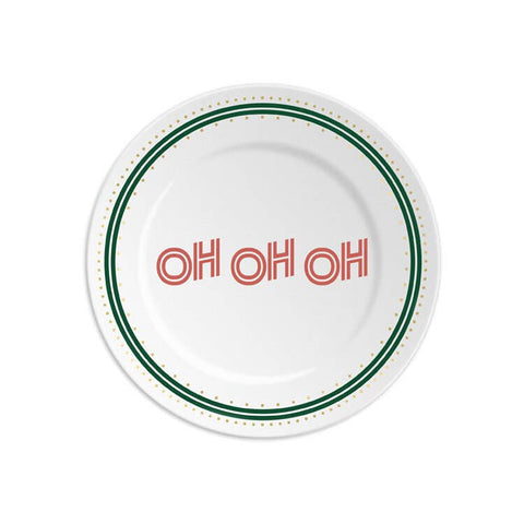 ilaria.i - OH OH OH - Porcelain plate perfect gift for Christmas