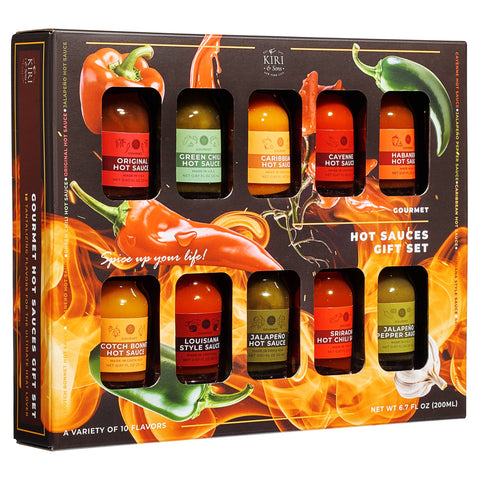 Gourmet Hot Sauce Sampler Gift Set of 10