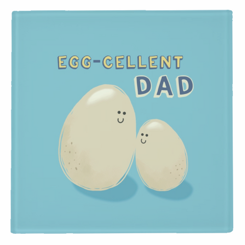 Coasters 'Eggcellent Dad Food Pun gift'