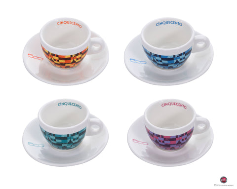 Fiat 500 Cappuccino Cups