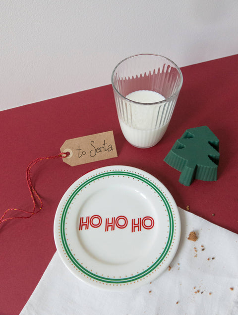 ilaria.i - OH OH OH - Porcelain plate perfect gift for Christmas