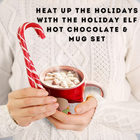 Red Holiday Mug With Hot Cocoa Mix & Marshmallows