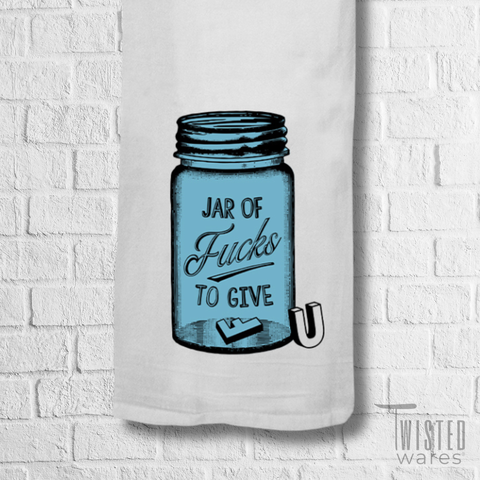 Jar of Fucks to Give Kitchen Tea Towel 6 Pack Christmas Gifts